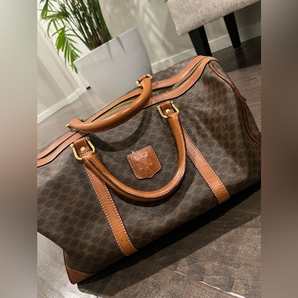Celine Vintage Travel Bag in Macadam leather - Picture 3 of 9